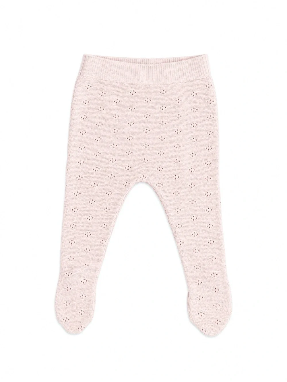 Zara Baby Newborn Pointelle Knit Wrap Sweater & Footed Pants Set 0-1M